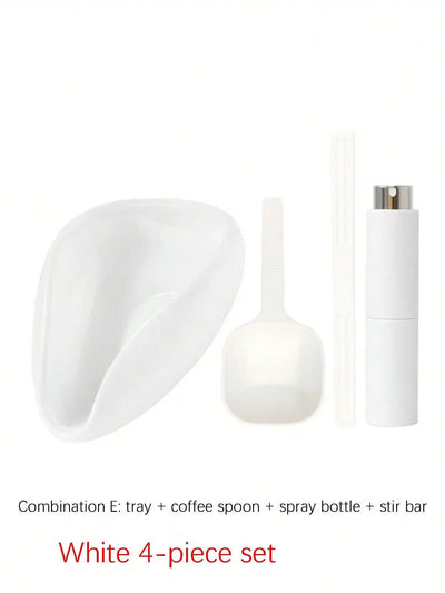 1pcs Coffee Beans Dosing Measuring Tray Coffee Tea Leaves  measuring spoon for coffee weighing plate White porcelain tea dispens