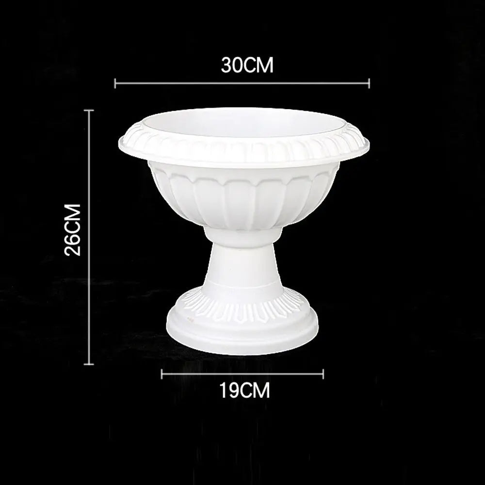 Plant Holder White Roman Plant Flower Pot Plastic Romantic Flower Planter Retro Porch Planter Wedding Road
