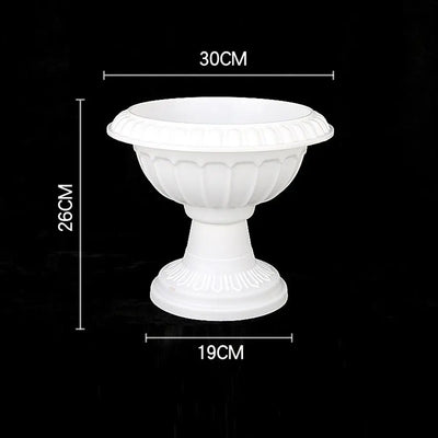 Plant Holder White Roman Plant Flower Pot Plastic Romantic Flower Planter Retro Porch Planter Wedding Road