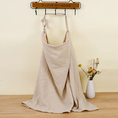 BREATHABLE COTTON MUSLIN BABY NURSING COVER – MATERNITY BREASTFEEDING APRON & STROLLER BLANKET
