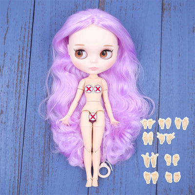 ICY DBS Blyth doll White Skin Glossy face Matte face Joint body with hand set A&B 1/6 bjd suitable diy makeup Special price