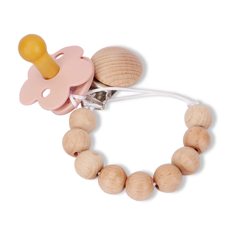 New Design Baby Silicone Pacifier Holder Pacifier Chain Clip Baby Nursing Cavity Toy Silicone Pacifier Baby Accessories