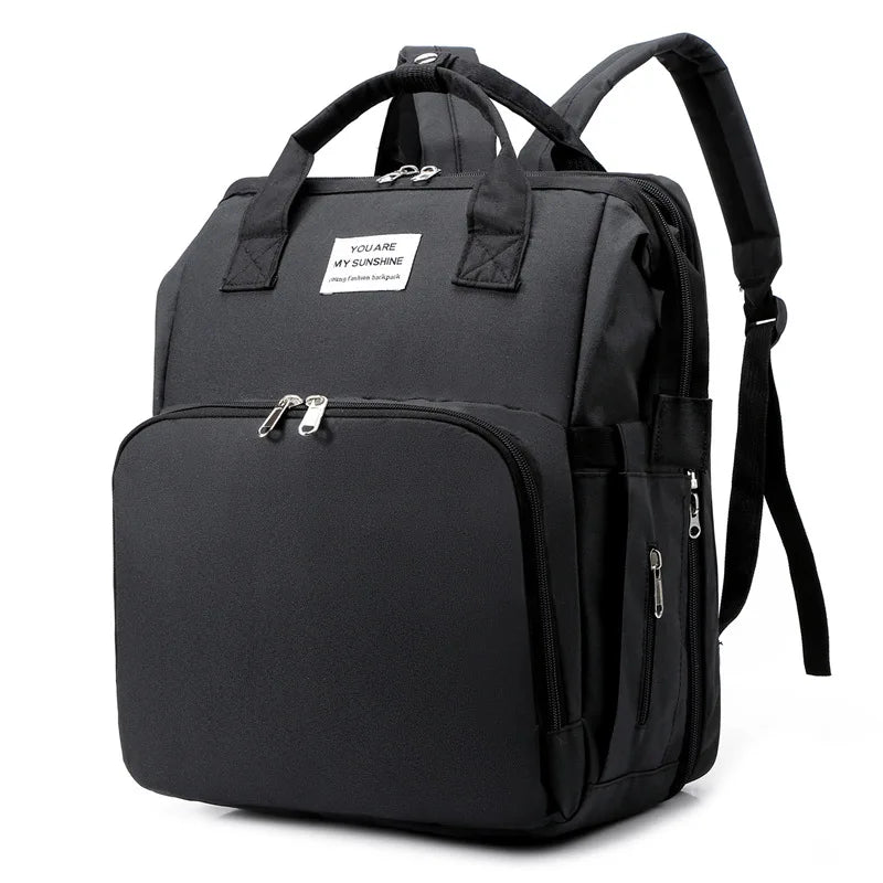 Folding Mommy Diaper Bags Baby Bed Fashion Women's Bag Maternity Nappy Diaper Bags Travel Milk Bottle Backpack Nursing Bags