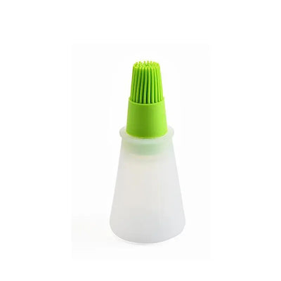 1 Pcs Portable Silicone Oil Bottle with Brush Grill Oil Brushes Liquid Oil Pastry Kitchen Baking BBQ Tool Kitchen Tools for BBQ
