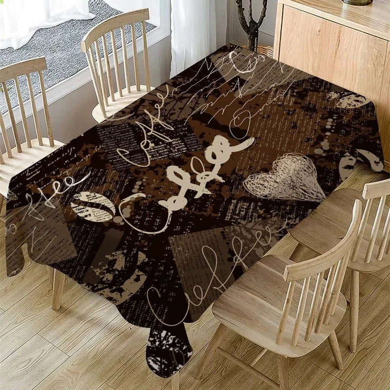 Tablecloth Model Retro Coffee Waterproof dining table Nauble Ceremony Decoration Rectangular tablecloth Kitchen Textile For the