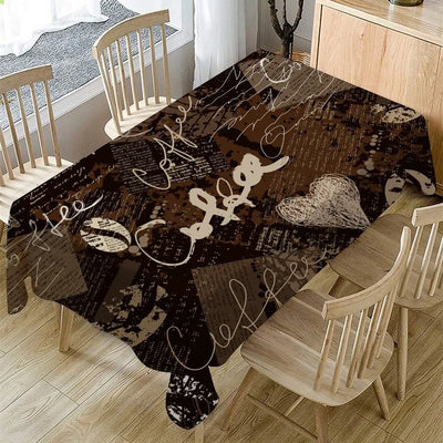 Tablecloth Model Retro Coffee Waterproof dining table Nauble Ceremony Decoration Rectangular tablecloth Kitchen Textile For the