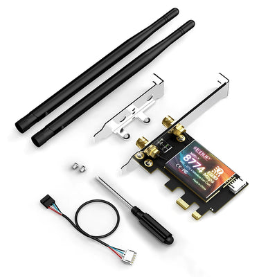 EDUP   BE200 8774Mbps High Speed 2.4GHz/5GHz/6GHz WiFi 7 Network Card Bluetooth 5.4 PCI-E Wireless Adapter Stable Transmission