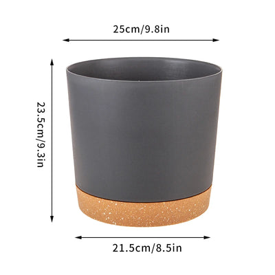 Plant Pot Circular Large Flowerpot Plastic Indoor Plants Succulent Planter with Drainage Bonsai Potted with Tray Home Decoration