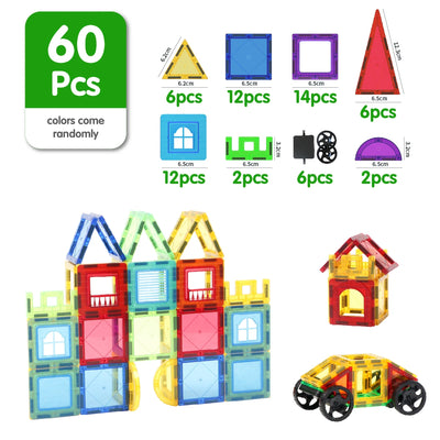 Magplayer Magnetic Building Blocks Construction Set Magnet Tiles Children Montessori Educational Game Toys For Kid Boy Girl Gift