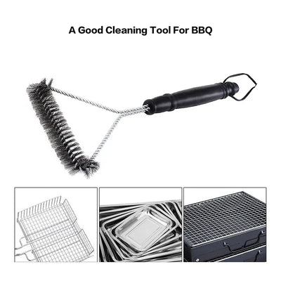 BBQ Brush Grill Cleaning Brush Stainless Steel Oven Grill Brushes And Scraper Barbecue Kit Cleaning Kitchen Tool BBQ Accessories