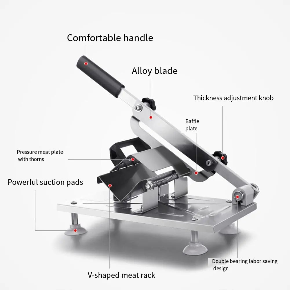 Beef Herb Mutton Rolls Cutter Vegetable Frozen Meat Kitchen Cutting Machine Stainless Steel Manual Lamb Slicer Household Gadgets