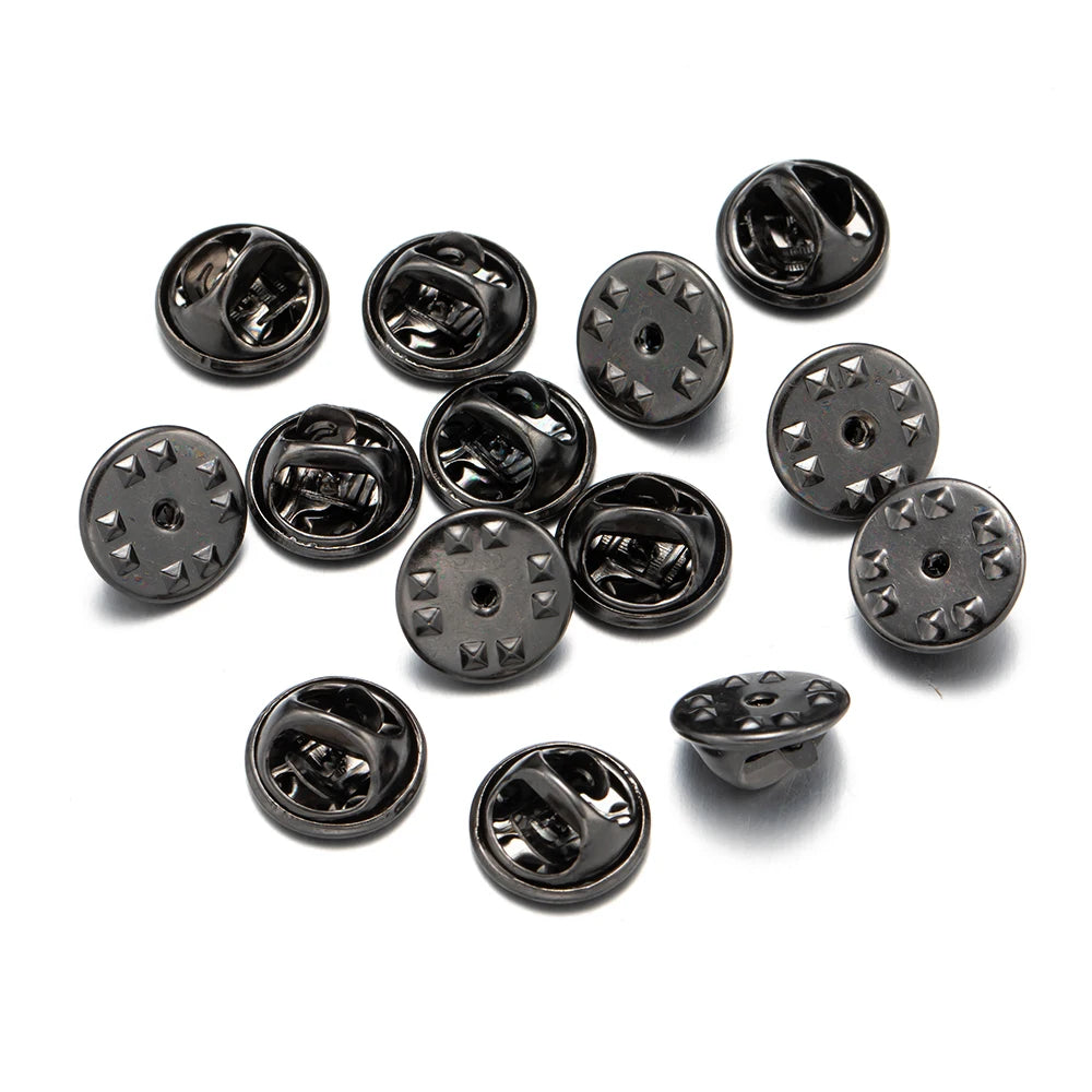 100pc Metal Locking Pin Back Brooch Badge Holder Lapel Base For DIY Jewellery Material Making Supply Craft Accessories Handmade