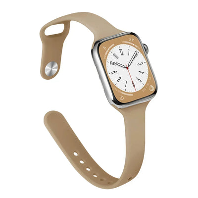 Slim Silicone Strap For Apple Watch Band 45mm 44mm 40mm 41mm 42-38mm sport bracelet iwatch series 8 7 se 3 4 5 6 9 ultra 2 49mm