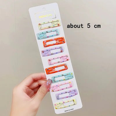 10pcs/set Cute Colorful Star Waterdrop Shape Hair Clips For Girls Children Lovely Hair Decorate Hairpins Kids Hair Accessories