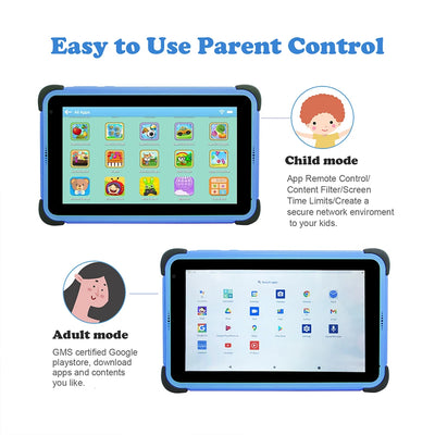 Used Tablets 7'' Android Children Tablet  2GB 32GB 4-Core Tablet for Kids 1024x600 IPS Dual Wifi 5G 3000mAh NO Tab Holder