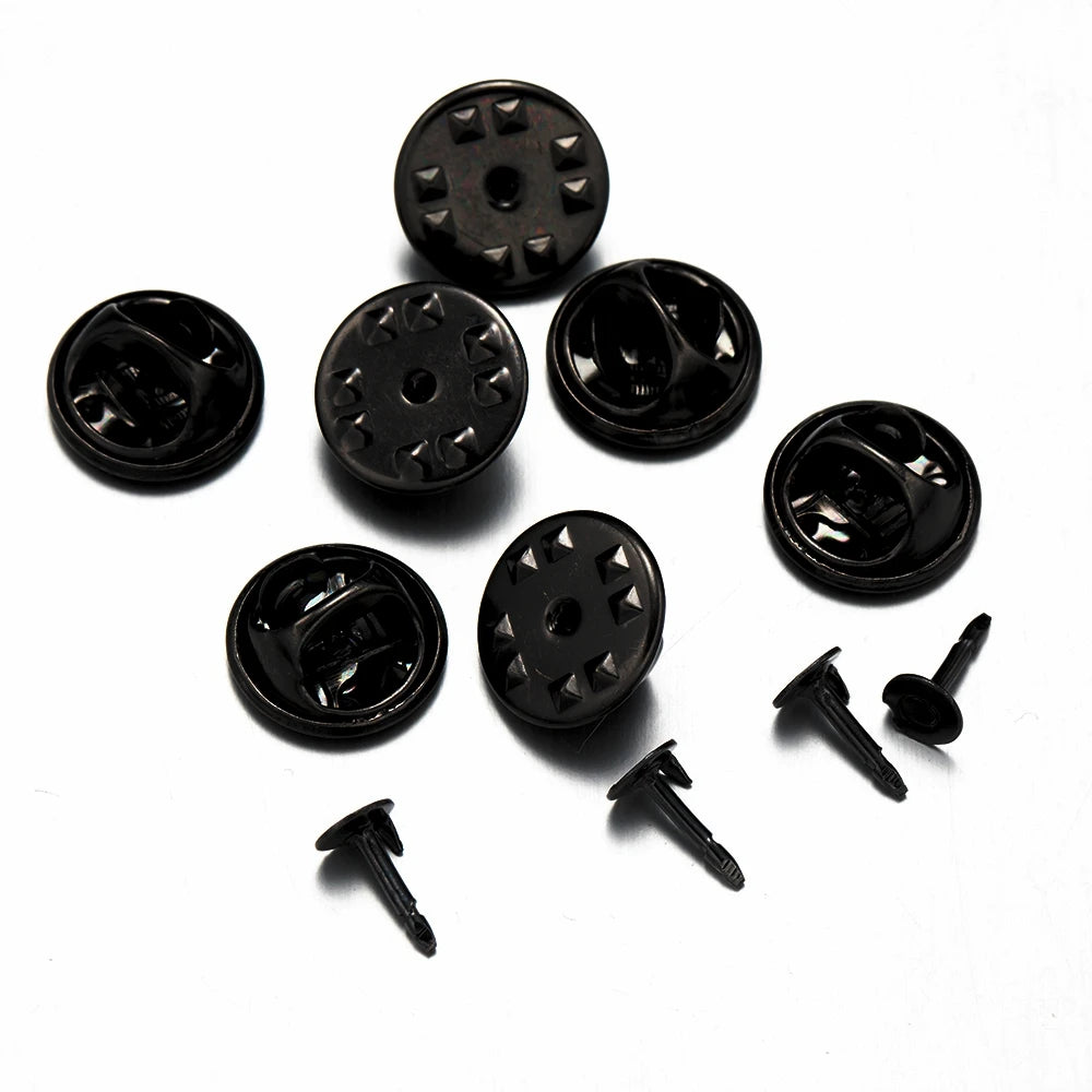 100pc Metal Locking Pin Back Brooch Badge Holder Lapel Base For DIY Jewellery Material Making Supply Craft Accessories Handmade