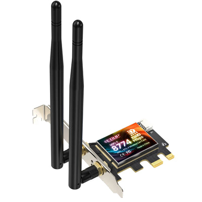 EDUP   BE200 8774Mbps High Speed 2.4GHz/5GHz/6GHz WiFi 7 Network Card Bluetooth 5.4 PCI-E Wireless Adapter Stable Transmission