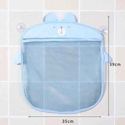 For Children Bath Toys Kid Basket Cartoon Animal Shapes Cloth Sand Toys Storage Net Bag Baby Bathroom Mesh Bag Sucker Organizer