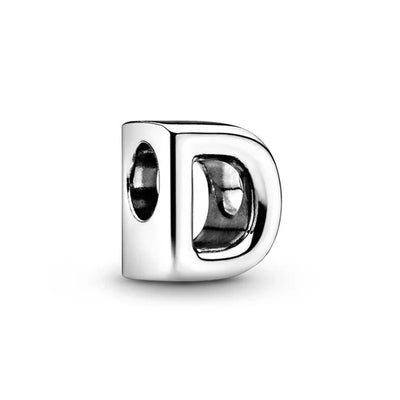 925 Silver Plate 26 English Letters Combined Freely Beads For Pandora DIY Charms Bracelet Keychain Jewelry Accessories Gifts