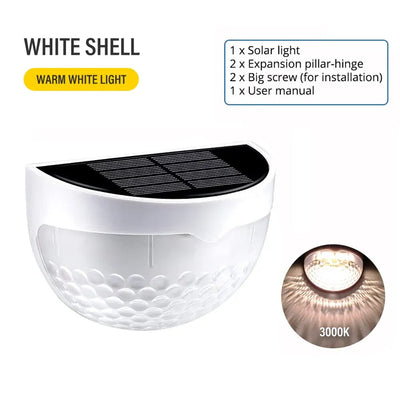 LED Solar Fence Lights Outdoor Waterproof Wall Lights Corrugated Lights for Fence Terrace Garden Path Decorative Lights