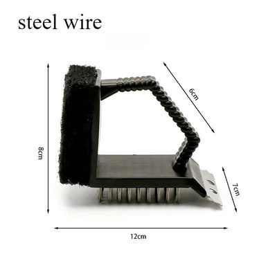 For Barbecue Grill Brush Steel Wire Bristles BBQ Cleaning Brushes Durable Cooking Tool Outdoor Home BBQ Gas Kit Accessories