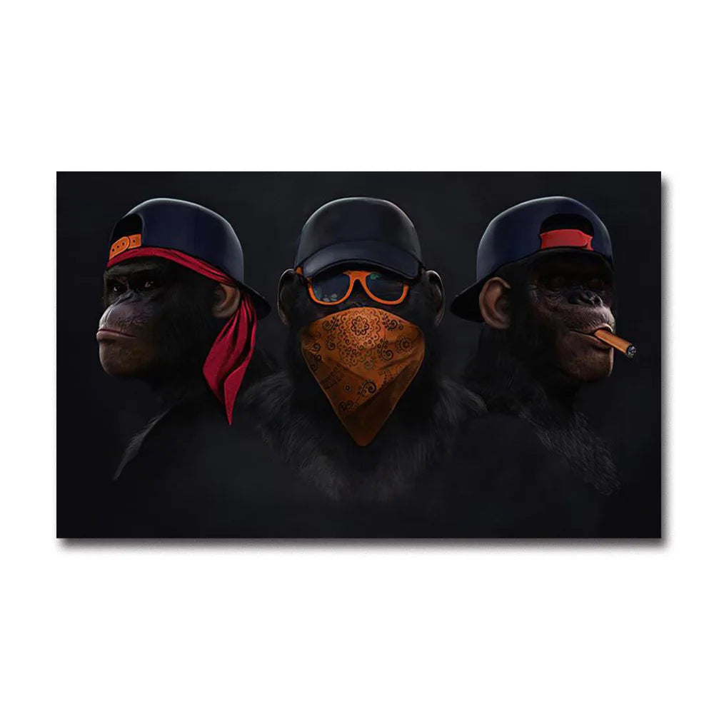 Popular Fashion Monkey Wall Art Posters Modern High End Light Luxury Home Decoration Canvas Painting Mural Picture Print Artwork
