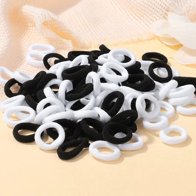 100Pcs/bag Girls Colorful Hair Bands Set Nylon Elastic Rubber Band Baby Ponytail Holder Scrunchies Kids Hair Accessories