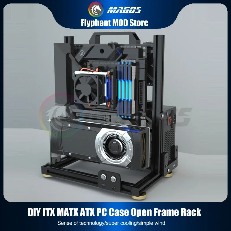 DIY Gamer Cabinet ITX MATX ATX Chassis,Computer Case Open Case Study,MOD Water Cooling Desktop Gaming PC Cabinet