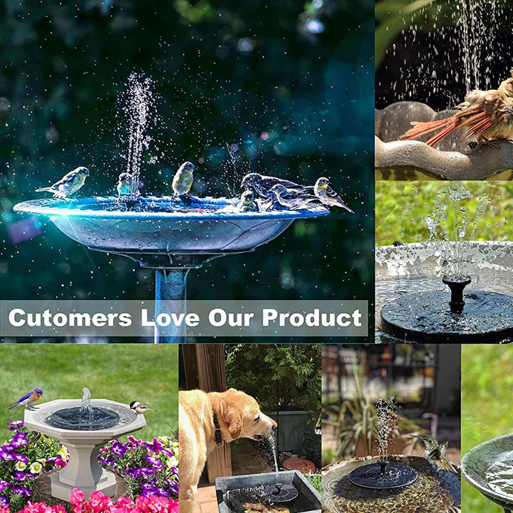 New Solar Water Fountain Pool Pond Waterfall Garden Decoration Buildings Outdoor Bird Bath For Solarna Panel Powered Water Pump