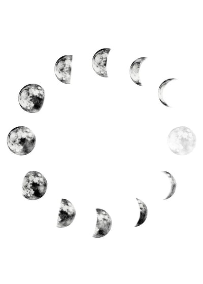 Black White Art Moon Phase Posters Aesthetic Canvas Prints Painting Wall Picture for Living Room Bar Cafe Home Decor Cuadros