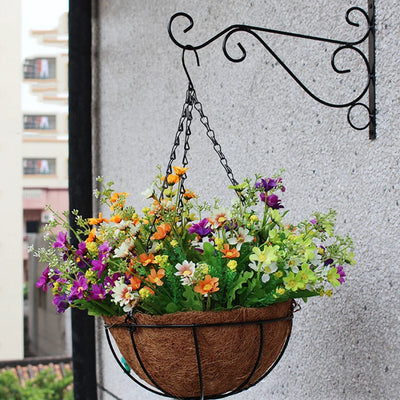 Hanging Bracket Hooks Hanger Wall Bird Flower Pot Basket Planter Lantern Metal Feeder Chime Wind Mount Hook Garden Decor