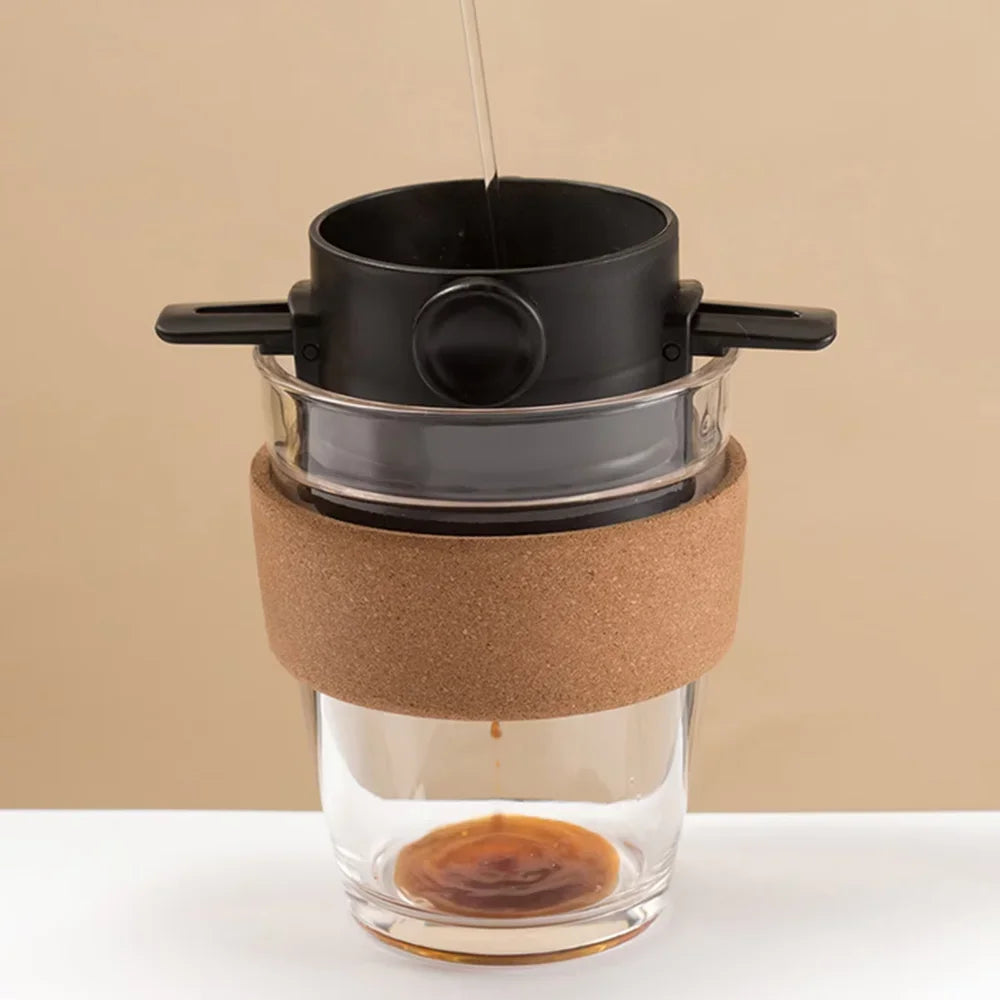 304 Stainless Steel Portable Coffee Filter Drip Coffee Tea Holder Reusable Mug  Dripper Tea Cup Set Pot Coffeeware