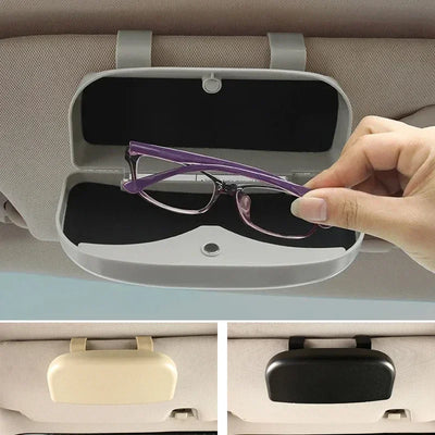 UNIVERSAL CAR VISOR GLASSES BOX – MULTIFUNCTIONAL MAGNETIC REUSABLE SUNGLASS HOLDER, AUTO ACCESSORIES