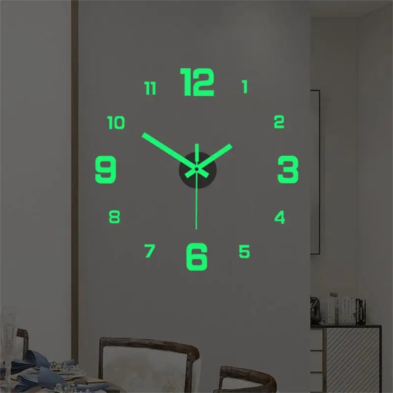 2025 Modern Design Large Wall Clock 3D DIY Quartz Clocks Fashion Watches Acrylic Mirror Stickers Living Room Home Decor Horloge