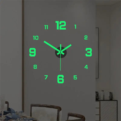 2025 Modern Design Large Wall Clock 3D DIY Quartz Clocks Fashion Watches Acrylic Mirror Stickers Living Room Home Decor Horloge