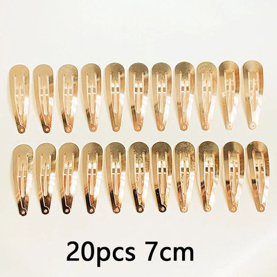 10/20/30pcs/set Women Silver Gold Black Waterdrop Shape Basic Alloy Hair Clips BB hairpins Barrettes Fashion Hair Accessories