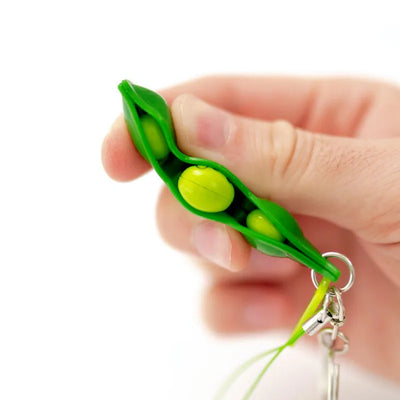 20/10PCS Pea Pod Keychain Fidget Toy Stress Relief Squeeze Autism Sensory Products For Adults And Kids Antistress Funny Gifts