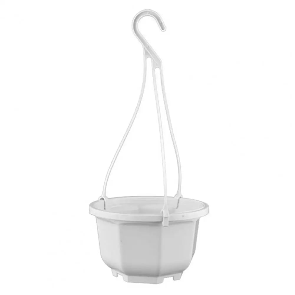 Plastic Holes Octagonal Flowerpot Anti-sun Hanging Flower Pot With Hook Reusable Corrosion-resistant Plant Pot For Garden