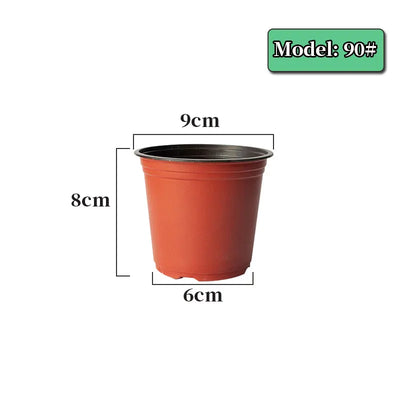 100PCS Plant Nursery Pot Seed Starting Pot Plastic Flower Plant Container ,Succulents Seedlings Cuttings Transplant 9/12/15cm