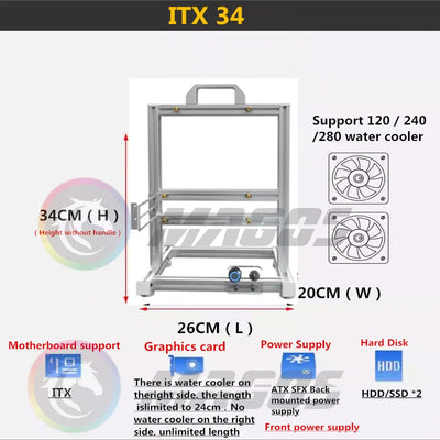 Open PC Case Frame Rack ITX MATX ATX EATX Gamers Cabinet DIY Water Cooler Desktop PC Creative Gabinete Gaming Chassis MOD