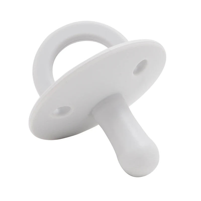 1PCS Silicone Baby Pacifier Food Grade Silicone Newborn Soother BPA Free Solid Color Dummies Silicone Nipple Baby Sutff