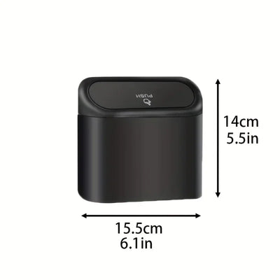 3PCS MINI CAR TRASH CAN WITH LID – LEAK-PROOF AUTO TRASH BIN WITH 60 (300) GARBAGE BAGS