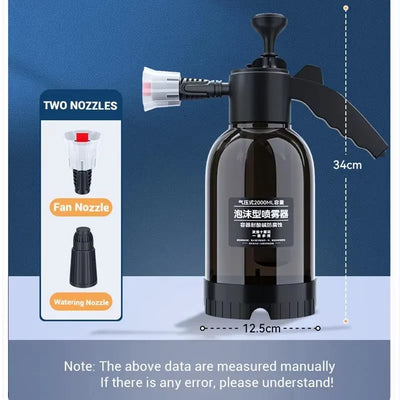 Car wash watering can hand-pressed car wash foam watering can home car 2L spray watering can flower watering sprayer