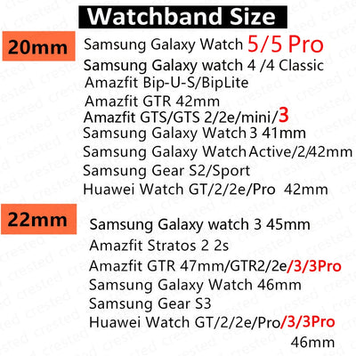 20/22mm Watch Strap For Samsung galaxy watch 5/6/4 40mm/Classic 46/Gear s3 silicone bracelet huawei watch gt 2e/5 pro 45mm Strap