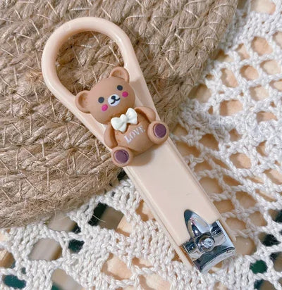New Cute Cartoon Bear Bunny Nail Clippers Anti Splash Nail Trimmer Baby Nail Care Accessories Manicure Tools
