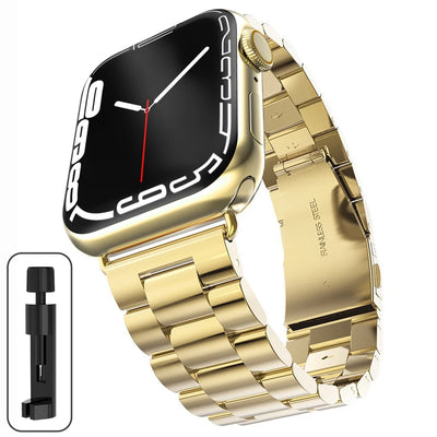 Stainless Steel Strap For Apple Watch 46mm Ultra 49mm Metal Wristband Bracelet For iWatch 10 9 8 5 4 SE 42mm Business Watchband