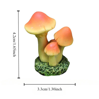 1pc Simulated mushroom ornaments Garden resin DIY Flower Pot Decoration Moss Microlandscape Home decoration accessories