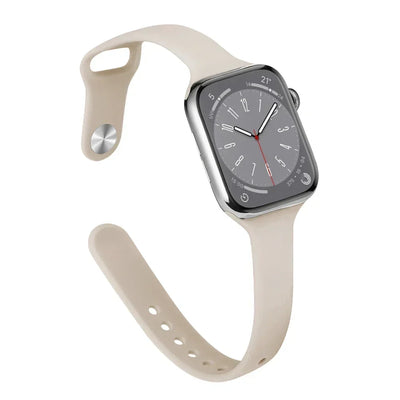 Slim Silicone Strap For Apple Watch Band 45mm 44mm 40mm 41mm 42-38mm sport bracelet iwatch series 8 7 se 3 4 5 6 9 ultra 2 49mm