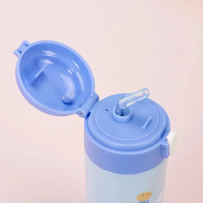 380ML Thermos Vacuum Flask Cute Cartoon 304 Stainless Steel Thermal Water Bottle Insulated Straw Cups Tumbler Drinkware