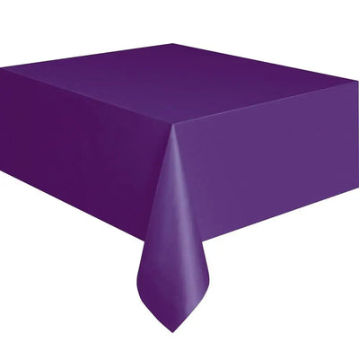 Disposable Plastic Party Wedding Tablecloth Set Catering Meal Tableware Table Cloth Rectangular Solid Color Table Cover Decor